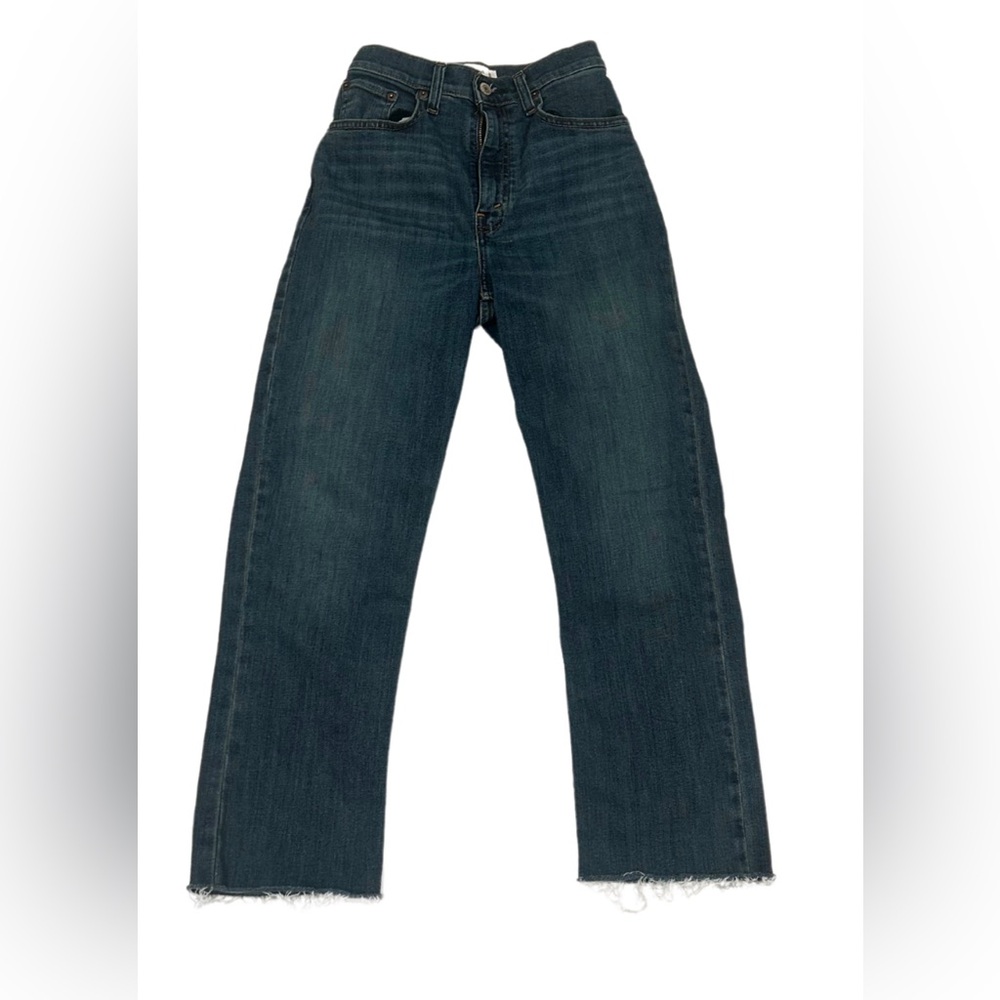 Abercrombie & Fitch 90s Straight Ultra High Rise Jeans | Dark Blue | Size 24